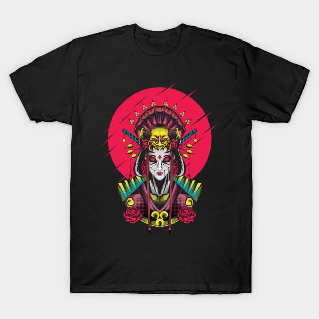 the geisha japanese T-Shirt by HSMdesign